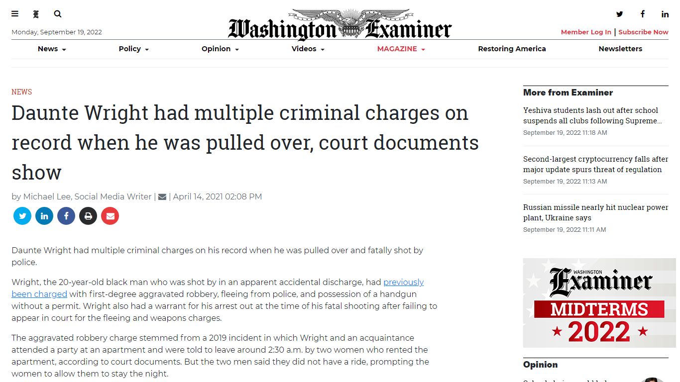 Daunte Wright had multiple criminal charges on record when he was ...