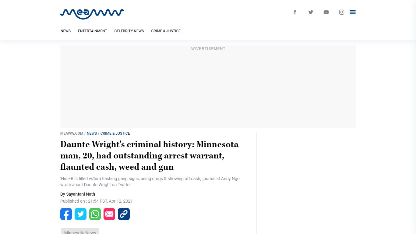 Daunte Wright's criminal history: Minnesota man, 20, had ... - MEAWW